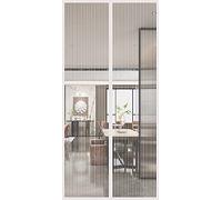 Zanzariera magnetica per porta, 203 x 250 cm, bianca, facile da installare, chiusura magnetica, si chiude automaticamente, perfetta per balconi, stanze dei bambini e per tenere lontani gli insetti