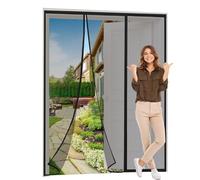 Zanzariera Magnetica per Porta 205x235cm Negro Zanzariera Fissa Con Telaio Calamite Per Tende per Balcone Soggiorno
