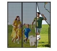 Zanzariera Magnetica per Porta,280x270cm Doppia Apertura Laterale con Ganci Laterali,Personalizzabili Tenda Con Calamita Anti-Zanzare,Installazione Senza Fori,Chiusura Automatica,per Porte Balcone