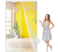 Zanzariera Magnetica per Porta 330x160 cm, Anti Insetti Mosche Zanzare, per Legno, Porte in Alluminio, Facile da Installare, pertura e Chiusura Silenziosa Bianco, Rinforzata