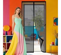 Zanzariera Magnetica per Porta 65 x 190 cm con Chiusura Automatica Zanzariera Porta Resistente Traspirante Adatto per Balconi, Cantine, Camere da Letto e Porte Scorrevoli, Nero