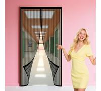 Zanzariera Magnetica per Porta 77 x 205 cm Anti Zanzare Calamite Tenda Facile da Montare per Porte D'Ingresso, Finestra, Nero