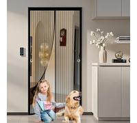 Zanzariera Magnetica per Porta 85 x 135 cm Anti-Zanzare Anti-Mosche, Rete Fine Zanzariere Magnetiche Facile da Installare con Nastro Adesivo per Soggiorno Camera da Letto, Nero