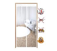 Zanzariera magnetica per porta, 90 x 210 cm, tenda automatica a rete per soggiorno, camera dei bambini, balcone, senza trapano, facile da installare, bianca per tenere lontani gli insetti