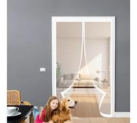Zanzariera Magnetica per Porta 94 x 112 cm, Magnetica, Chiusura Automatica, Senza Foratura, Rete Fine, Zanzariera per Finestre Piccole per Porta Finestra Balcone, Bianco