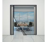 Zanzariera magnetica per porta del balcone 180x230cm Tenda antimosche per porta del patio - Protezione antimosche, tenda magnetica senza foratura Nero