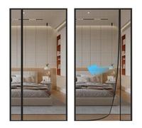 Zanzariera magnetica per porta del balcone, 80x260cm struttura fine a rete, resistente, zanzariera per porta, tenda magnetica, telaio per cameretta dei bambini,nero
