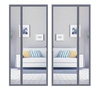 Zanzariera Magnetica per Porta e Balcone, 130x250cm, Grigio - Ideale per Patio