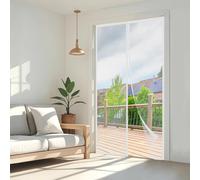 Zanzariera magnetica per porta finestra 110x240 cm bianca montaggio senza fori