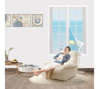 Zanzariera Magnetica per Porta Finestra 132 x 206 cm con Magneti Anti Zanzare Insetti Trasparente Tenda Magnetica per Balcone Soggiorno Cantine, Bianco