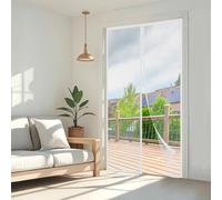 Zanzariera magnetica per porta finestra 85x205 cm bianca chiusura automatica