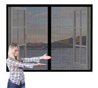 Zanzariera Magnetica per Porta Finestra 96 x 143 cm Zanzariera Regolabile Fai-Da-Te Easy to Install per Camere, Balconi, Salotti, Nero