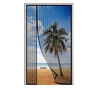 Zanzariera Magnetica per Porta Finestra con Apertura Laterale - Potente Calamita, Nero,120x240cm