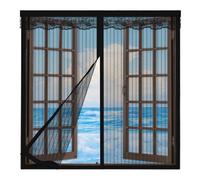 Zanzariera Magnetica per Porta Finestre 110x120cm,Rete Tenda Anti Zanzare Insetti Auto Chiusura,Zanzariera per Finestra con Magneti,per Tenere Fuori Insetti, Mosche e Zanzare,Nero