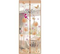 Zanzariera magnetica per porta, zanzariera ad alta densità, rete automatica per porta, 88,9 x 210,8 cm, facile da installare (90 x 210 cm, dente di leone, caffè)