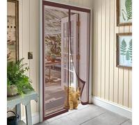 Zanzariera Magnetica per Porte 100 x 190 cm Resistente Traspirante Zanzariera Porta Finestra Facile da Installare Adatto a Bambini e Animali Domestici, Marrone
