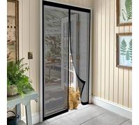 Zanzariera Magnetica per Porte 100 x 190 cm Resistente Traspirante Zanzariera Porta Finestra Facile da Installare Adatto a Bambini e Animali Domestici, Nero