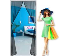 Zanzariera Magnetica per Porte - 100x185 cm - Chiusura Automatica - totalmente magnetica - facile da installare - Supporta la personalizzazione a grandezza naturale - Nero