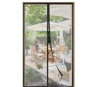 Zanzariera Magnetica per Porte 105x170cm, Tenda Zanzariera Porta Magnetica, Rete Fine, Nessun Attrezzo Richiesto, Facile da Installare, per Porte da Balcone, Cantine, Terrazze, Nero