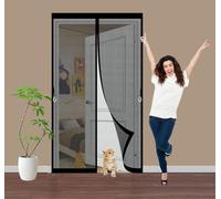 Zanzariera Magnetica per Porte 109 x 227 cm Zanzariere Porte Chiusura Automatica, Facile da Installare Zanzariera Magnetica Regolabile Porta Finestra per Porta da Balcone, Cantine, Terrazze, Nero