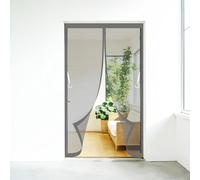 Zanzariera Magnetica per Porte 110 x 110 cm Si Chiude da Sola Maglia Fine Apertura e Chiusura Silenziosa Tenda Zanzariera Porta per Porte Finestre Soggiorno, Grigio
