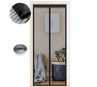Zanzariera Magnetica per Porte 120X 190 cm, Tenda Magnetica Zanzariera Porta, Nessun Attrezzo Richiesto, Facile da Installare, Adatto a Bambini e Animali Domestici, Strisce Nere