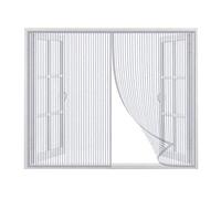 Zanzariera Magnetica per Porte 125x225cmTenda Zanzariera Porta Ingresso Cortile, Anti Insetti Traspirante Chiusura Automatica con, Facile da installare senza perforazione, bianca
