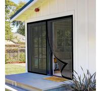 Zanzariera Magnetica per Porte 130 x 200 cm Resistente Traspirante Zanzariera Finestra Magnetica Facile da Installare per Porte da Balcone, Cantine, Terrazze, Nero
