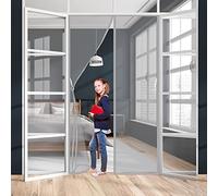 Zanzariera Magnetica per Porte 130 x 240 cm Tenda Porta Magnetica Punch Gratuito Chiusura Automatica Senza Far Entrare Insetti per Porta Soggiorno Balcone Patio - Grigio A