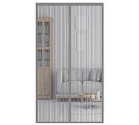 Zanzariera Magnetica per Porte 130x235cm Anti Insetti Mosche Zanzare Tenda Anti Zanzare Totalmente Magnetica per Porte Scorrevoli, Garage, Grigio