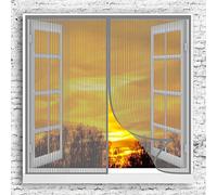 Zanzariera Magnetica per Porte 135x135cm Adsorbimento Magnetico Antistrappo Zanzariera Porta Finestra Magnetica Facile da Installare Senza Fori per Windows, Grigio