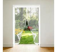 Zanzariera Magnetica per Porte 140 x 260 cm Si Chiude da Sola Maglia Fine Apertura e Chiusura Silenziosa Zanzariera Porta Finestra Magnetica per Porte Finestre Soggiorno, Bianco