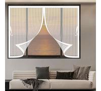 Zanzariera Magnetica per Porte 148 x 109 cm Chiusura Automatica, Rete Fine, Tenda con Magneti Facile da Installare con Nastro Adesivo per Balcone Soggiorno Camera da Letto, Bianco