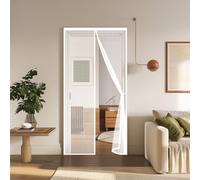 Zanzariera Magnetica per Porte 160 x 228 cm Facile da Installare, Non È Necessario Praticare Fori Tenda Magnetica per Porte Finestre Balcone, Bianco