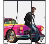 Zanzariera Magnetica per Porte 230x245cm Anti Zanzare Calamite Tenda Anti Zanzare Insetti Facile da installare per ideale per porte da balcone, cantine, terrazze Nero