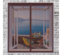 Zanzariera Magnetica Per Porte 50 x 135 cm Tenda Magnetica Zanzariera Chiusura Automatica A Calamite La Zanzariera Silenziosa Zanzariere A Calamita Per Finestre Porte, Marrone
