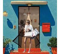 Zanzariera Magnetica per Porte 60 x 160 cm Facile da Installare, con Magneti Zanzariere Magnetiche Balcone Resistente, Rete Fine, Anti Insetti Proteggere La Famiglia, Nero