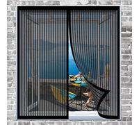 Zanzariera Magnetica Per Porte 70 x 145 cm Telaio Magnetico Per Finestra L'Aria Può Circolare Liberamente Tenda Calamita Zanzariera Rete Anti Zanzare Per Lucernario, Nero