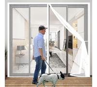 Zanzariera Magnetica per Porte 74 x 250 cm Facile da Installare, Non È Necessario Praticare Fori Tenda Magnetica per Porte Finestre Balcone, Bianco