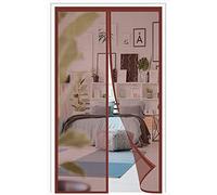 Zanzariera Magnetica per Porte,75x230cm (29.52x90.55in) Rete Super Resistente,Magnetica Chiusura Automatica,Mantiene Gli Insetti Fuori e Permette l'aria Fresca di Entrare -Marrone