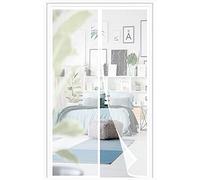 Zanzariera Magnetica per Porte,75x230cm (29.52x90.55in) Rete Super Resistente,Magnetica Chiusura Automatica,Mantiene Gli Insetti Fuori e Permette l'aria Fresca di Entrare -Bianco