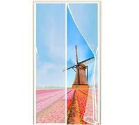 Zanzariera Magnetica per Porte, 75x240cm Tenda Zanzariera Porta Ingresso Cortile Rete, Chiusura Automatica Senza Far Entrare Insetti Adatto per corridoio/porta, Bianca, 663 Taglie