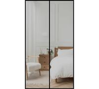 Zanzariera Magnetica per Porte 75x240cm Zanzariera Porta Finestra a Calamita Magnetica Adesivo Rete Fine Non Accorciabile si Chiude da Sola Anti Zanzare Nero