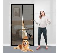 Zanzariera Magnetica Per Porte 94 x 211 cm Zanzariere Porte Chiusura Automatica, Facile da Installare Fliegengitter Balkontür Magnet per Porta Finestra Balcone Soggiorno, Nero