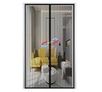 Zanzariera Magnetica per Porte, Autoadesivo Rete Anti Zanzare A Mani Libere Auto Chiusura, Facile Montaggio, per Soggiorno Patio Balcone-Black-A|| 75x240cm(29x94inch)