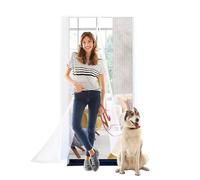 Zanzariera Magnetica per Porte e Finestre, 140x240cm - Ideale per Balconi, Facile da Installare, Protezione Insetti con Rete Fine, Chiusura Automatica, Bianco