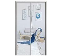 Zanzariera magnetica per porte e finestre, 200 x 205 cm, chiusura automatica, installazione senza trapano, facile da montare, bianca per tenere lontani gli insetti senza sforzo!