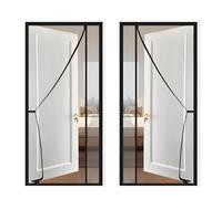 Zanzariera Magnetica per Porte e Finestre, Permette un'Adeguata Ventilazione Nero 70x235cm