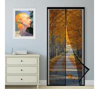 Zanzariera Magnetica per Porte Finestra 135 x 236 cm Senza Foratura Tenda Zanzariera Porta Finestra for Corridoi/Porte/Patio, Nero