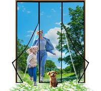 Zanzariera Magnetica per Porte Finestra, 235x230cm Nero Destra e Sinistra Doppia apertura porta Upgrade Zanzariera Porta, Zanzariere Magnetiche per Porte Finestre, Porta Ingresso, Balconi